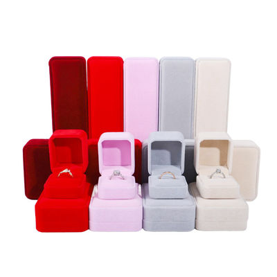 Wholesale Manufacturing Luxury Jewellery Box packaging Personalized Custom high end Necklace Bracelet Earrings Ring Packaging Velvet Jewelry Box with logo