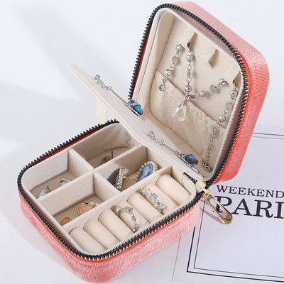 Buy Velvet Jewelry Storage Box for Customized Size Earrings Necklace Ring Display Solution online manufacture
