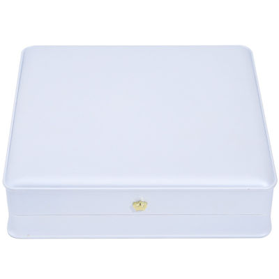 Custom Logo Luxury Jewelry Packing Box Newest Rectangle White Piano Paint LED Ring Jewelry Box