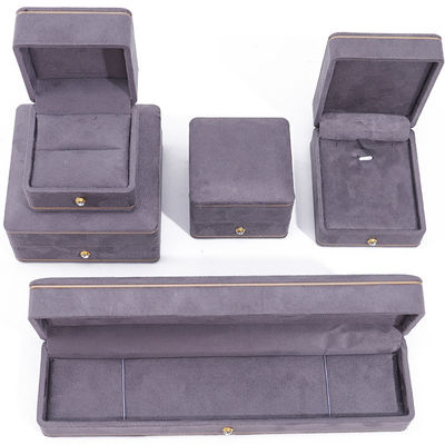 Rectangle Handmade Custom Logo Jewelry Packaging for Luxury Grey Bracelet Necklace
