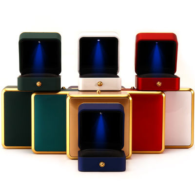 Custom Plastic Jewelry Box With Led Lights , Octagonal Jewelry Packaging Box
