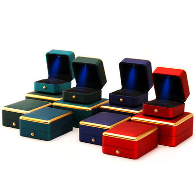 Custom Plastic Jewelry Box With Led Lights , Octagonal Jewelry Packaging Box