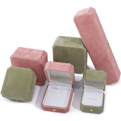 Newest Custom Luxury Octagonal Shape Jewelry Box with Gold Wire and Velvet Interior