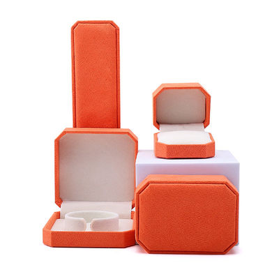 Buy Customized Orange Flannelette Jewelry Box Perfect for Storing Your Jewelry Collection online manufacture