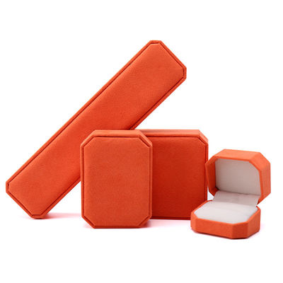 Customized Orange Flannelette Jewelry Box Perfect for Storing Your Jewelry Collection