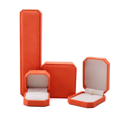 Customized Orange Flannelette Jewelry Box Perfect for Storing Your Jewelry Collection