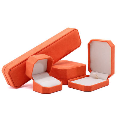 Customized Orange Flannelette Jewelry Box Perfect for Storing Your Jewelry Collection