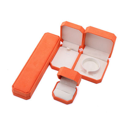 Customized Orange Flannelette Jewelry Box Perfect for Storing Your Jewelry Collection