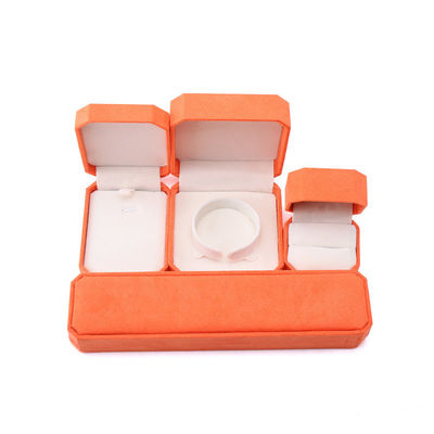 Customized Orange Flannelette Jewelry Box Perfect for Storing Your Jewelry Collection