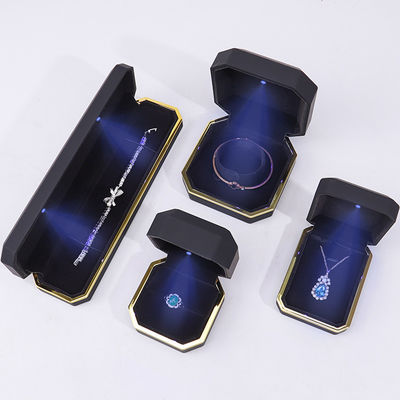 Handmade Plastic Velvet Jewelry Packaging Box for Bracelet Earrings Pendant Necklace Ring