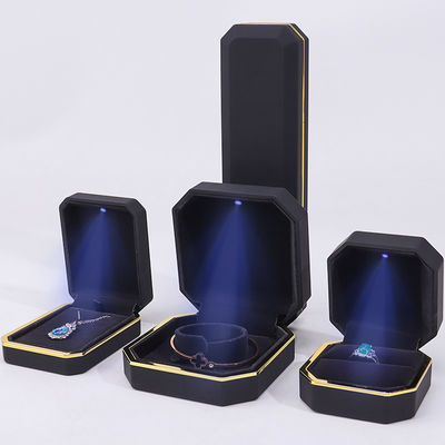 Handmade Plastic Velvet Jewelry Packaging Box for Bracelet Earrings Pendant Necklace Ring
