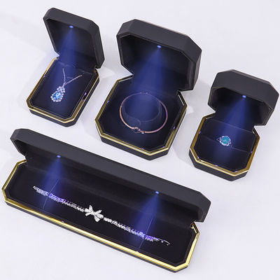 Handmade Plastic Velvet Jewelry Packaging Box for Bracelet Earrings Pendant Necklace Ring