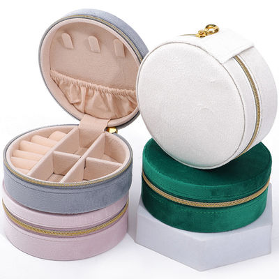 Buy Velvet Jewelry Storage Box for Custom Logo Earrings Necklaces and Rings Packaging online manufacture