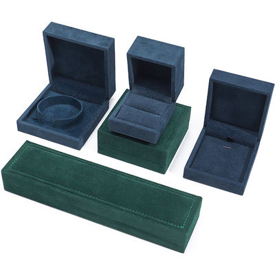 Customized Dark Velvet Jewelry Box for Luxury Necklace Earrings Bracelet Ring 9*9*4cm
