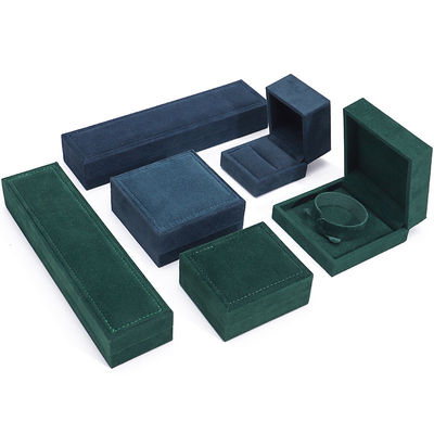 Customized Dark Velvet Jewelry Box for Luxury Necklace Earrings Bracelet Ring 9*9*4cm