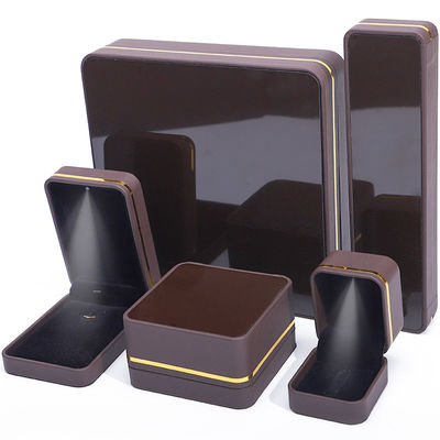 Buy Han Hong Rectangle Jewelry Box with LED Light and Velvet Lining Luxury Accessories online manufacture