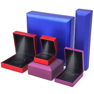 Buy Custom Logo Jewelry Packaging Box Hanhong Velvet Stud Earrings Necklace Bracelet Box online manufacture