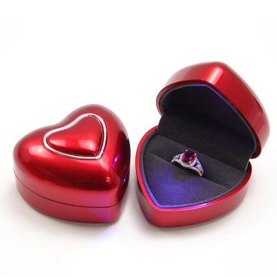 Jewelry Package White LED Light Ring Box Custom Size Hanhong OEM Display Case for Jewelry