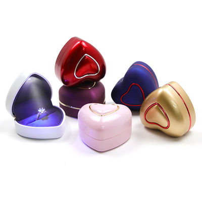 Customized Size Pink LED Light Ring Box for Storing and Displaying Jewelry Pieces