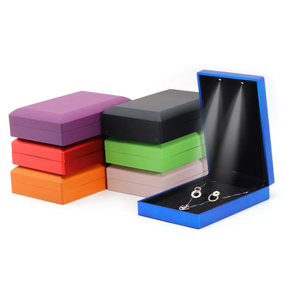 Buy Hanhong Custom Logo Spray Paint Jewelry Packaging Box for Earrings Necklace Ring LED Set online manufacture
