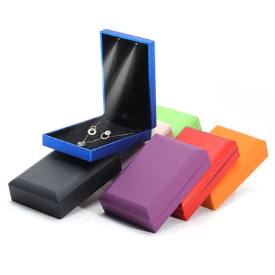 Hanhong Custom Logo Spray Paint Jewelry Packaging Box for Earrings Necklace Ring LED Set