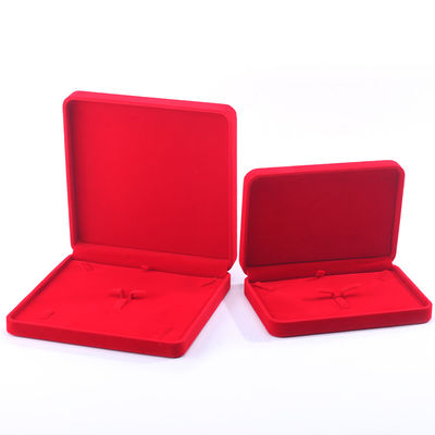 China Manufacturing wholesale Luxury velvet red Jewellery packaging Box jewelry Custom high end Necklace Bracelet Earrings Ring Jewelry Box packaging with logo