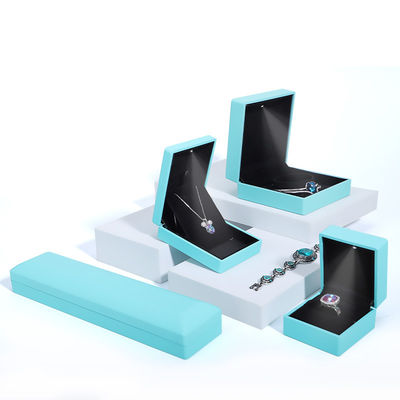 Buy Rectangle Customized Size Blue LED Ring Jewelry Box for Earrings Necklace Bracelet online manufacture