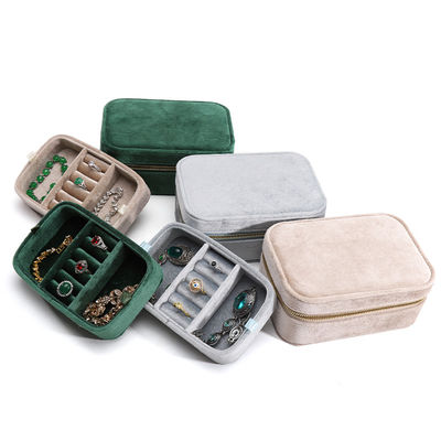 Wedding Velvet Travel Ring Box for Han Hong Couple Necklace Jewelry Storage