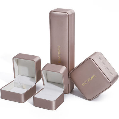 Champaign Gold PU Leather Jewellry Packaging Box Luxury Customized Size