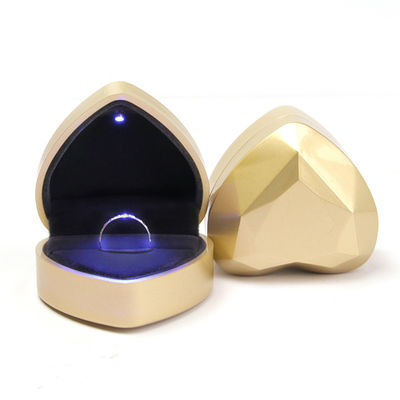 Buy LED Heart-Shaped Gold Jewelry Cassette of LED for Customized Size and Customer's Logo online manufacture