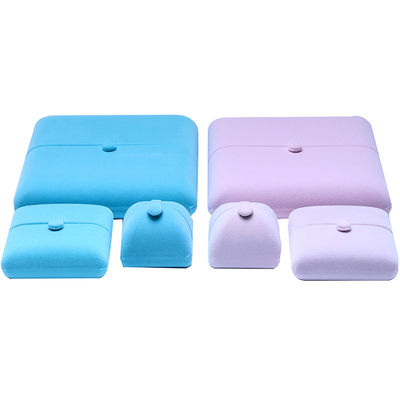 10*10*3cm Hanhong Custom Logo Luxury Jewelry Packaging Box Velvet Necklace Ring Bracelet Earrings