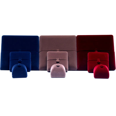 10*10*3cm Hanhong Custom Logo Luxury Jewelry Packaging Box Velvet Necklace Ring Bracelet Earrings