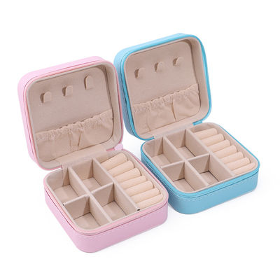 Han Hong Custom Logo Travel Jewelry Packaging Box for Earrings Necklace Ring Storage