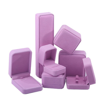 Newest Pink Velvet Jewelry Box for Customized Size Stud Earrings Jewelry Packaging