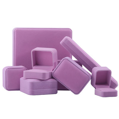 Newest Pink Velvet Jewelry Box for Customized Size Stud Earrings Jewelry Packaging