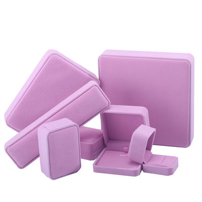Newest Pink Velvet Jewelry Box for Customized Size Stud Earrings Jewelry Packaging
