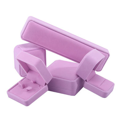 Newest Pink Velvet Jewelry Box for Customized Size Stud Earrings Jewelry Packaging