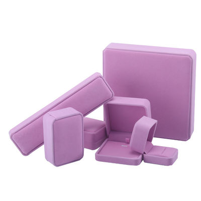 Newest Pink Velvet Jewelry Box for Customized Size Stud Earrings Jewelry Packaging