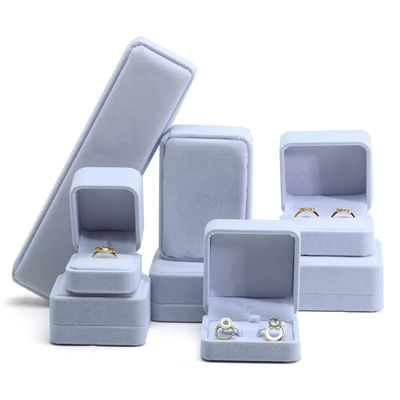 White Velvet Custom Jewelry Packaging Box for Necklace Stud Earrings Bracelet and Ring