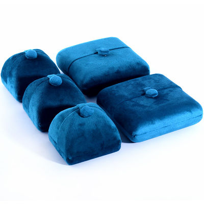 Handmade Blue Velvet Jewelry Box for Bracelet Earrings Necklace Ring 10*10*3cm Size