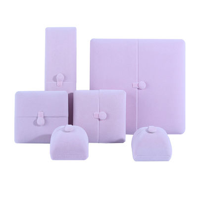 Velvet Hanhong Custom Logo Jewelry Packaging Box for Bracelet Earrings Luxury in Pink