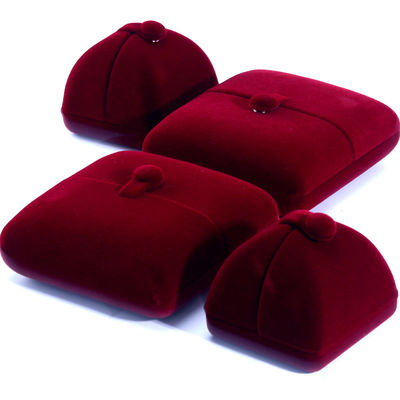 Customized Size Red Velvet Jewelry Box for Luxury Bracelets Earrings and Necklaces
