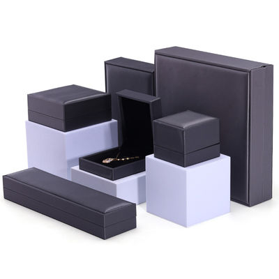 Buy Silver Velvet Jewelry Packaging Box with Custom Logo and Thick Sponge Necklace Ring Box online manufacture
