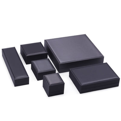 Silver Velvet Jewelry Packaging Box with Custom Logo and Thick Sponge Necklace Ring Box