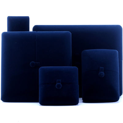 China manufacturing Wholesale high quality luxury Big Jewelry Set Necklace Bracelet Earring ring box Jewellery packaging custom blue velvet double door Jewelry Box with logo