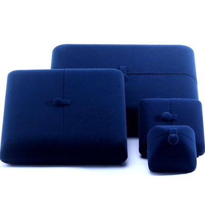 China manufacturing Wholesale high quality luxury Big Jewelry Set Necklace Bracelet Earring ring box Jewellery packaging custom blue velvet double door Jewelry Box with logo