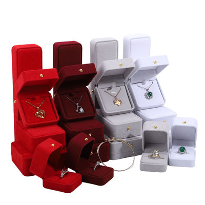 9*9*3.5cm Jewelry Packaging Box in Velvet Perfect for Necklace Bracelet Earrings Ring