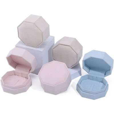Buy 7.5*7.5cm Velvet Jewelry Box for Custom Logo Necklace and Ring Set Display Travel online manufacture