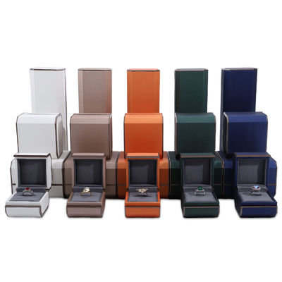 Buy Custom Elegant Jewelry Packaging Box in PU Leather for Rings Necklaces and Bracelets online manufacture
