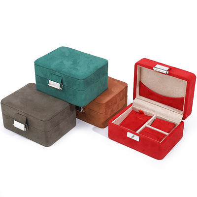Buy Handmade Custom Logo Velvet Jewelry Box for Travel Necklace and Ring Storage online manufacture